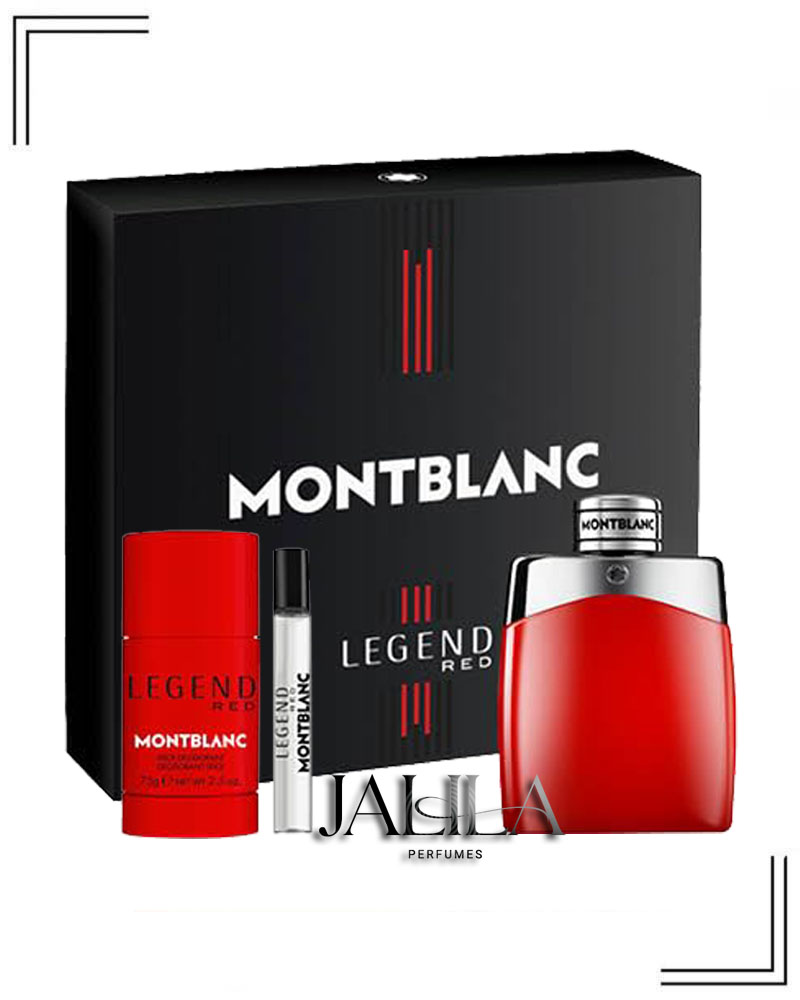 MONTBLANC LEGEND RED FOR MEN EDP 100 ML - 3 PCS GIFT SET | Jalila